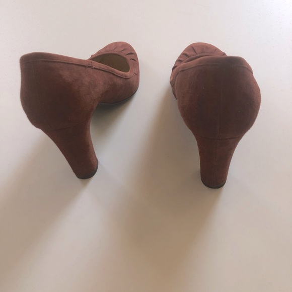 J Crew Suede Chestnut Heels - Picture 3 of 8